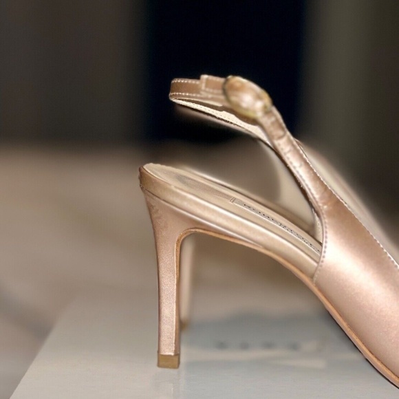 Roberto Festa Slingback Pump Heels Patent Leather Point Closed Toe Shoe 85001 37 - Picture 8 of 10